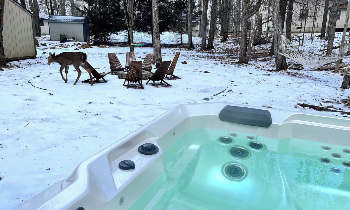 Locust Lake Village House | 3-BDR Chalet w Private Hot Tub! 15 min to Jack Frost skiing-tubing