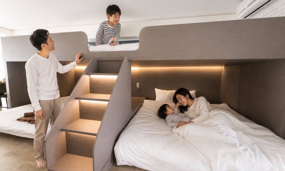 Kabukicho Apartment | 601-Natural Wood Room｜8 ppl |Custom Queen Bunk Beds｜ Golden Gai & Kabukicho|40㎡