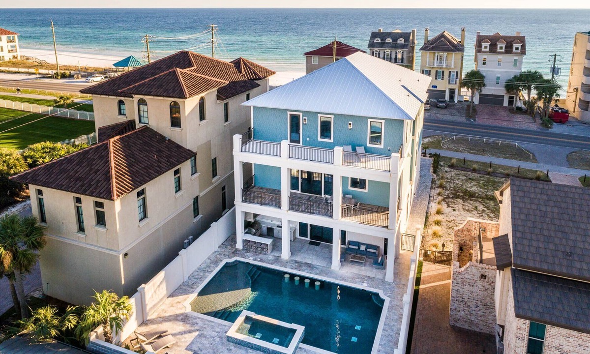 Miramar Beach House | Book for a Fall Getaway! Miramar Paradise - Private Heated Pool! 75ft to beach!