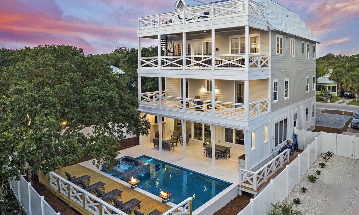 Grayton Beach House | Grayton Home with Pool, Rooftop Deck & Fire Pit
