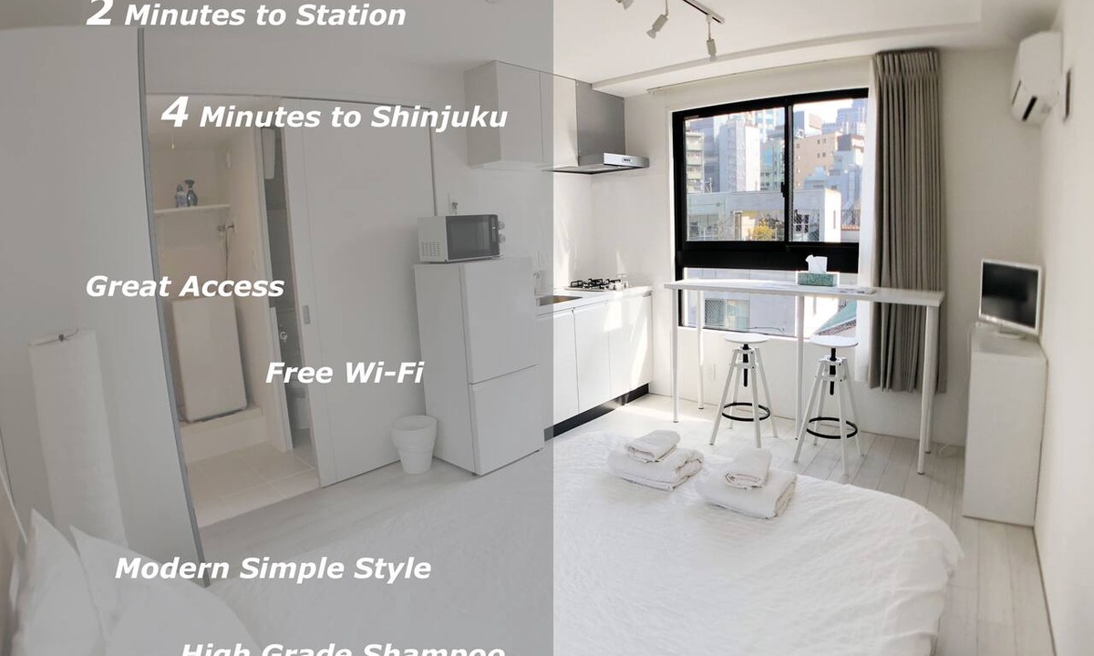 Nishi-Shinjuku Apartment | LA402 東京・新宿の新しく快適なお部屋。都内観光名所へのアクセスもしやすくとても便利です。