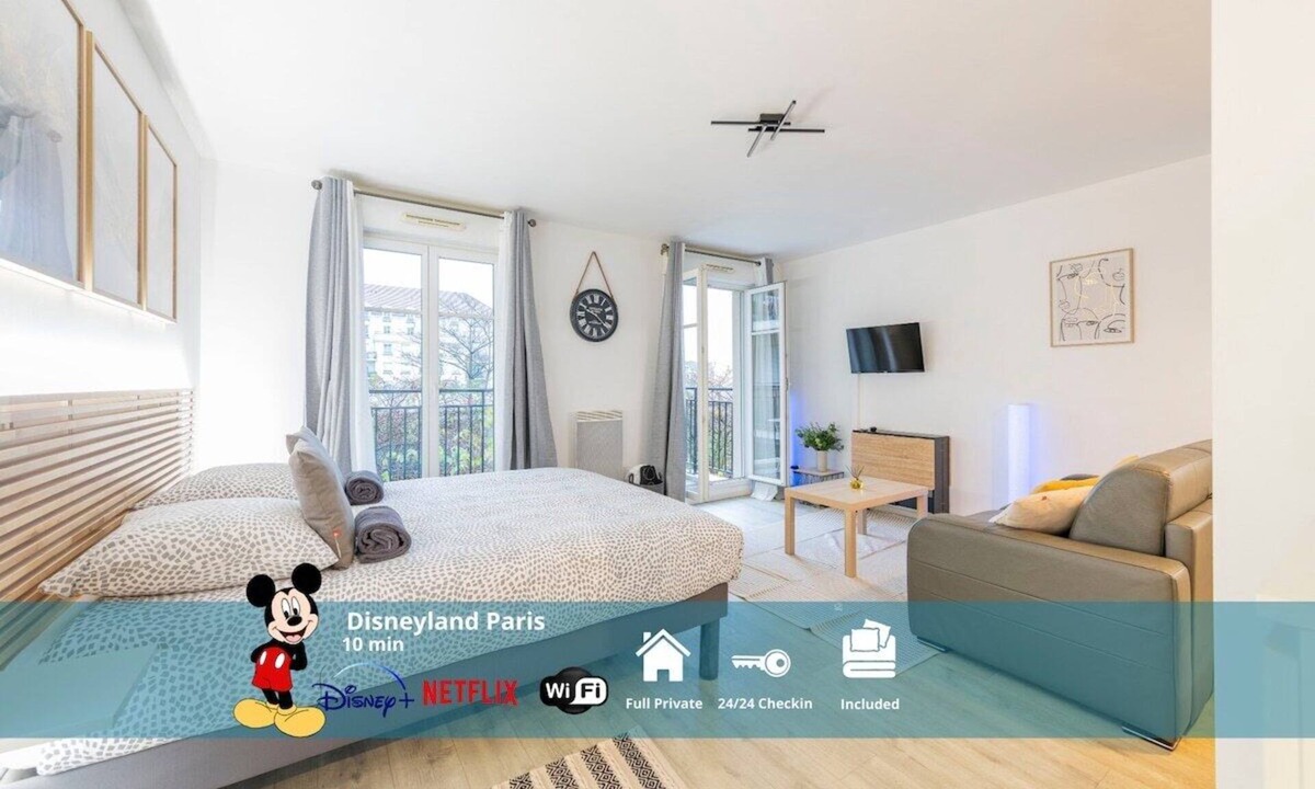 Bussy-Saint-Georges Apartment | Le Petit Bussy, 4 guest Disneyland Paris 10min