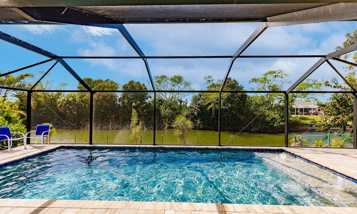 Fort Myers House | Lush Waterfront canal with stuning sunset views, Hot tub and heated pool!