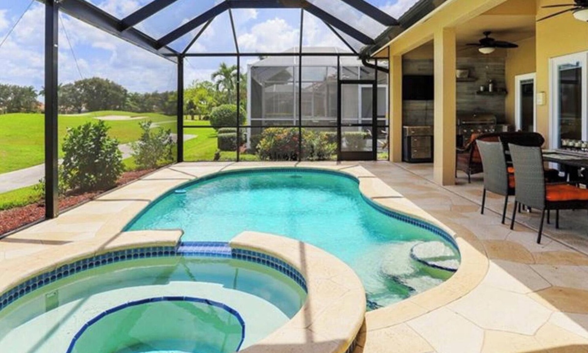 Champions Villa | Luxurious home with stunning golf course views and private swimming pool & spa
