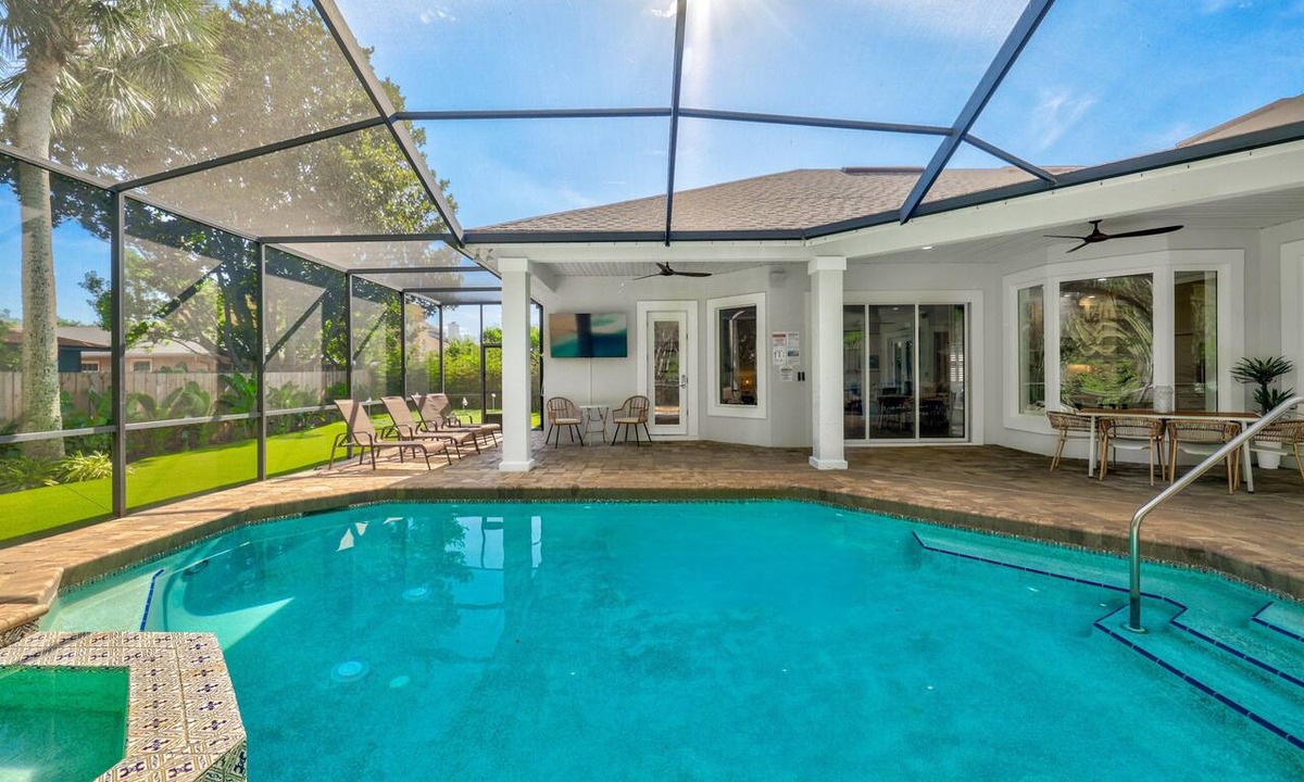 Atlantic Shores House | Pool, Spa, Golf Simulator | Walk to Beach
