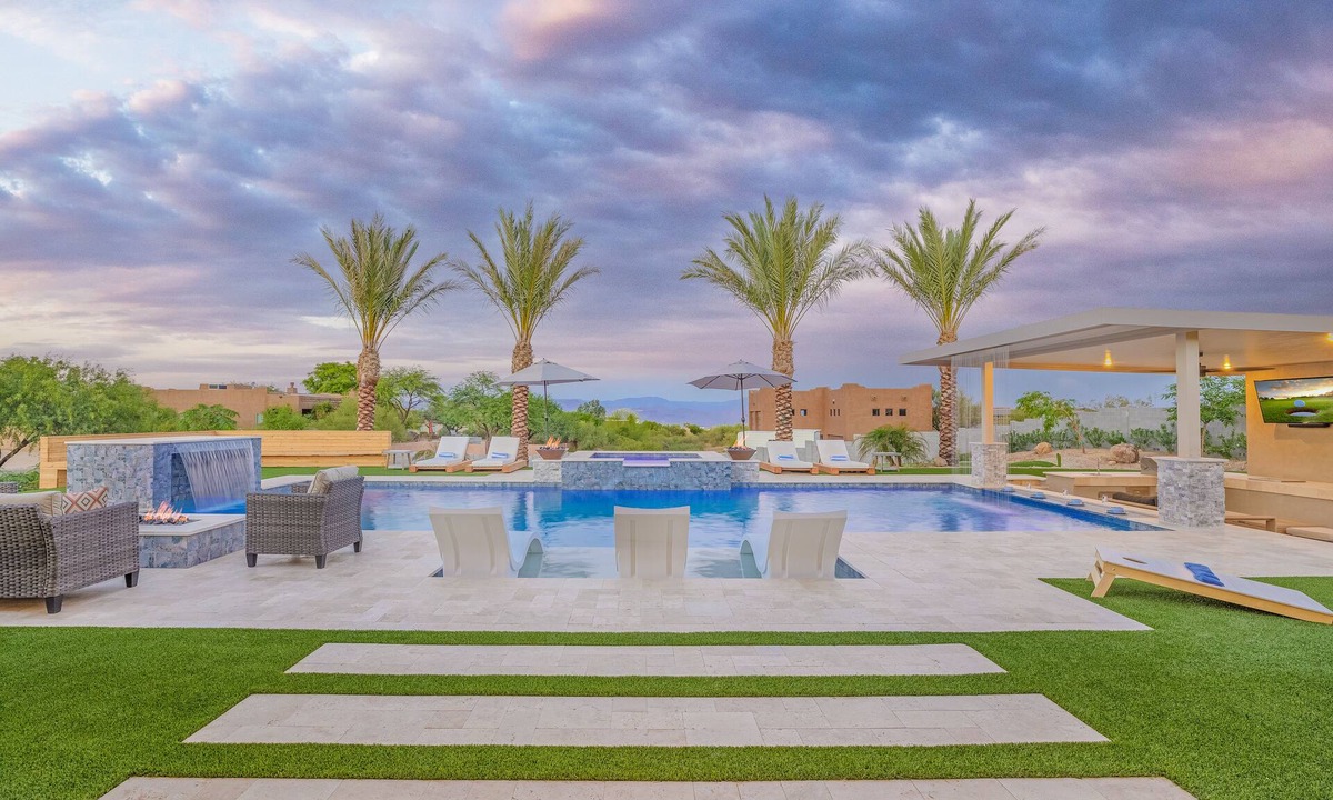 Rio Verde Foothills House | Resort-Style Estate, Mountain Views, Heated Pool & Spa, Fun Putting Green, More