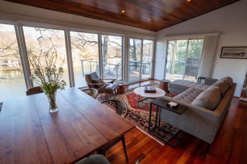 Arnold House | Riverfront home with multiple decks, central AC, washerdryer - two dogs OK