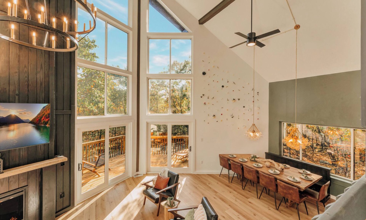 Tunkhannock Township House | The Firefly – A-Frame Cabin with Hot Tub, Arcade & 3 Living Rooms