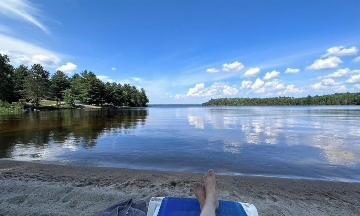 Crystal Falls Cabin | Timber Haven on the water's edge with your own private, sandy beach