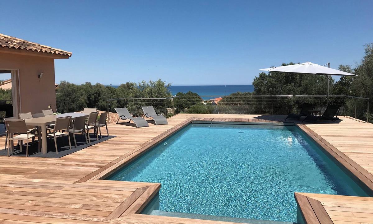 Solenzara Villa | Top of Villa spacious sea view 10 min from beach, 5 min from village center
