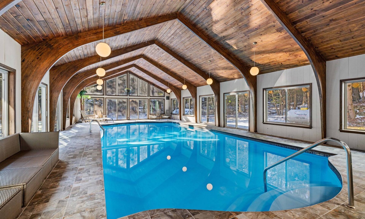 Henryville House | Unique Estate with Largest Private Heated Indoor Pool in the Poconos