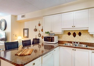 Dog-friendly condo w/a full kitchen & furnished patio