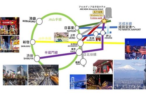 Adachi Apartment | 北千住駅5分 最上階270度ビュー スカイツリー一望 最大8名 アルカディア北千住