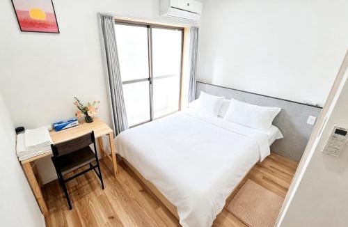 Asakusa Apartment | 浅草花日美居 Asakusa Hanabi 205 Room Double Bed 4 min walk to Asakusa Temple Direct subway access to Narita Haneda Airport