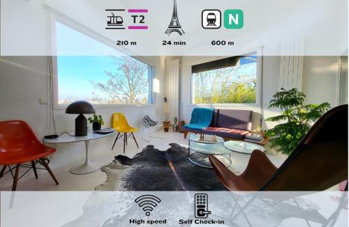 Meudon Apartment | 360 : Superbe maison, rooftop, vue Tour Eiffel, T2