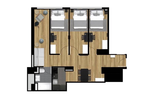 Clichy Resort | 68 m² Private room ∙ 1 bedroom ∙ 1 guest
