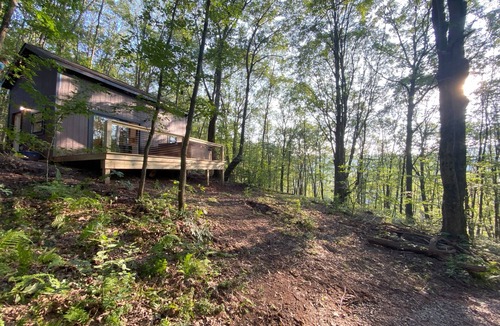 Meyersdale Cabin | A Cozy Tiny house by the GAP Trail & view of the Sand Patch grade.