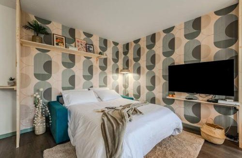Magny-le-Hongre Apartment | Agapé by Kleidos -Disney à 10min, T2 , 4P, Parking gratuit et terrasse