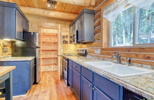 Steam Engine Meadows Cabin | Authentic Log Cabin with Luxuries