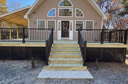 Albrightsville House | Beautiful Chalet-style home in private setting close to slopes, beach & pool!