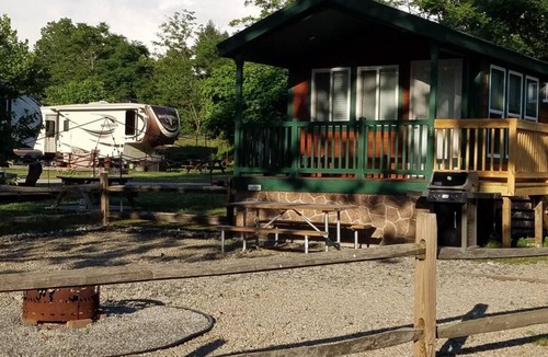 Dickerson Run Cabin | Cabin 11 - Beautiful cabin with a queen, full and twin bed. Great for days outdoors and nights in.