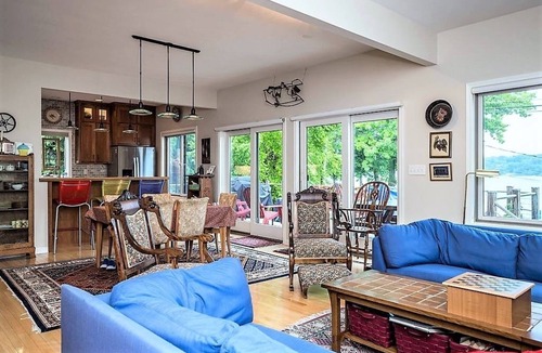 Cazenovia House | Cazenovia Lake Waterfront Home with Boat Dock and Power Boat Option