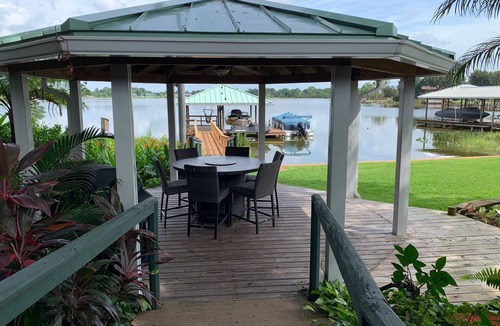 Highland House | Charming Lake View House on Redwater Lake with dock, gazebo, and hot tub.