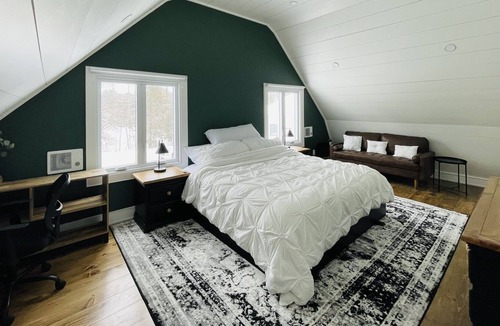 Seguin Apartment | Cozy Barn style loft apartment King size bed!