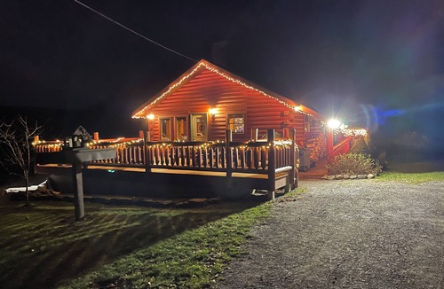 De Ruyter House | Deruyter Lake and pool- a Paradise Getaway Log Home in the Appalachian
