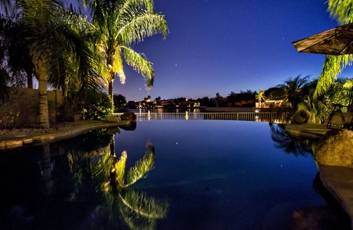 Arrowhead Lakes House | Desert Lake House :Heated Pool, Heated Spa, & Pontoon use included.