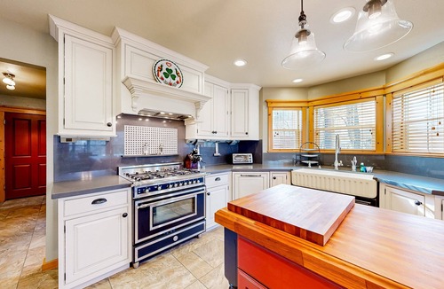 Flagstaff House | Dog-friendly downtown home with patio, grill, fireplace, gym equipment, & W/D