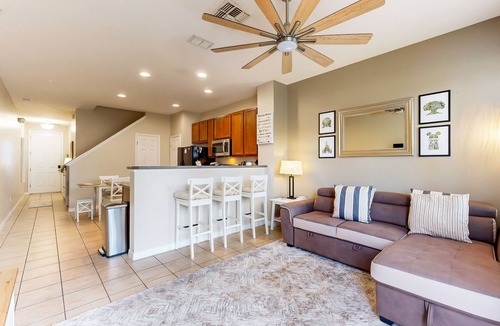 Crestwynd Bay House | Dog-friendly townhouse near Disney with outdoor pool, patio, streaming, W/D, AC