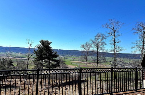 Belleville Cabin | Enjoy a beautiful log cabin overlooking Belleville, PA with stunning views