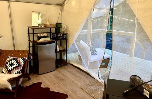 Shippenville RV Rental | Equipped Glamping Tent with Modern Interior in Shippenville, Pennsylvania