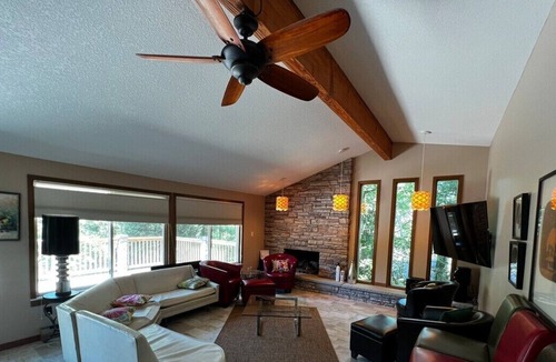 Port Franks Cottage | Escape to the Forest: Beach Access, Jacuzzi, and Cozy Fireplace