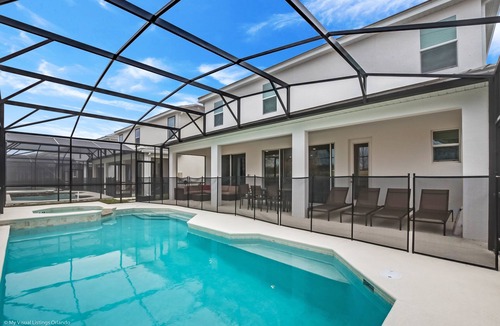 Kissimmee Villa | EV 2621 - 10 Bed 8 Bath Villa with Screened-In Pool with Spillover Spa, Kids Bed
