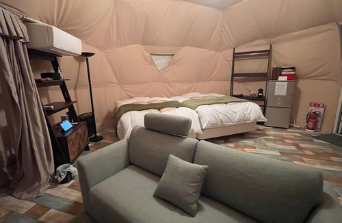 Futo Cabin | For 3 people Premium Dome 6m Tent F with shower/Ito Shizuoka