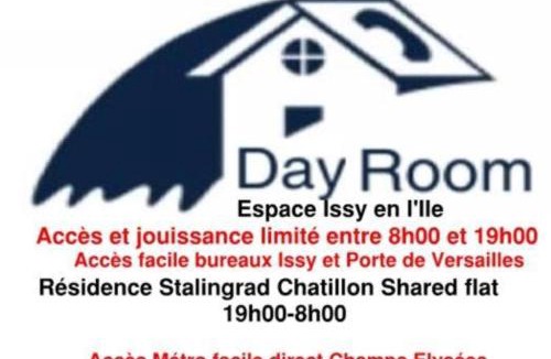 Issy-les-Moulineaux House | Issy Citea Access dayuse Room - Work and Day Rest Timeshare - 2 min tram - Formule Temps Partagé - Navette ile d'Issy Avenue Paris 92320 espace nuit