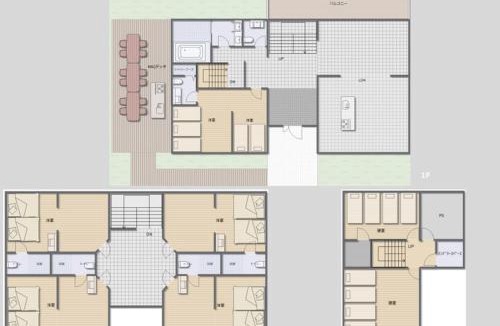 Ito House | Izu Plateau House 420 square meters, BBQ , 8 bedrooms, 1 living room 1kitchen 6 toilets 4 bathroom 1 onsen