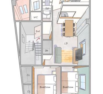 Itabashi Apartment | Kiryo Tokyo Kami Itabashi 2 Bedroom Apartment with Kitchen near Ikebukuro