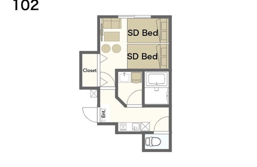 Kamiikebukuro Apartment | ksf上池袋3丁目102