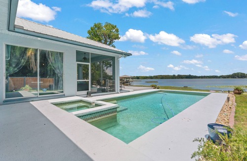 Odessa House | Lakefront Home with Private Pool and Hot Tub