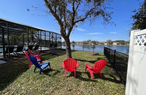 West Kissimmee Villa | Lakeview Retreat,5* villa, fabulous pool, spa, game room, near, Parks/Golf/Shops