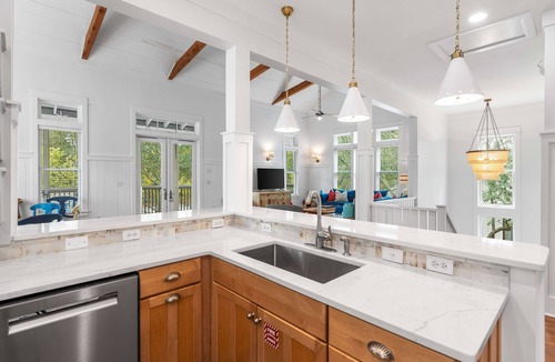 Cottage District House | Large Designer Home with Prime Watercolor Location near Tennis and Seaside Path