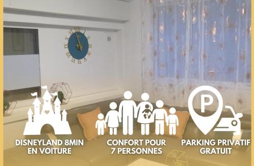 Montry Apartment | Le Refuge à 8min Disneyland - Parking - 6 personnes