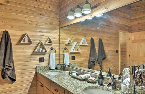Indian Lake Cabin | Log Cabin Getaway on Double Lot at Indian Lake!