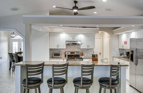 Gulf Cove House | Luxe Waterfront Oasis w/Dock, Heated Pool & Spa!