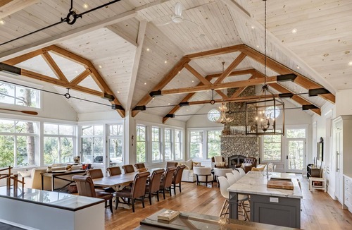Rosseau Cottage | Luxury Build with Boathouse, SW Views on Lake Rosseau. 5 bdrms! Tesla Charger!