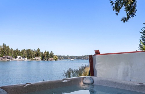 Hayden View Estates House | Luxury Lakefront Property—Private Dock, Boat Slip, Fire Table, Hot Tub, Paddle Boards & More!