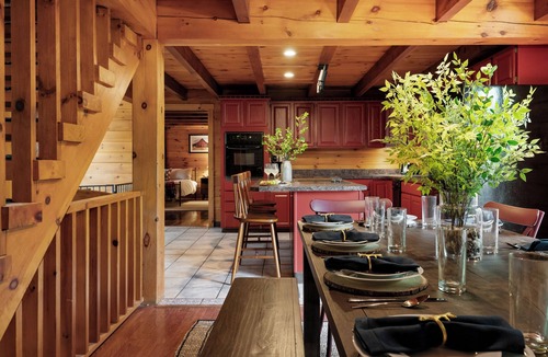 Locust Lake Village Cabin | Luxury Log Cabin - Lake Hot Tub Sauna Dog Friendly